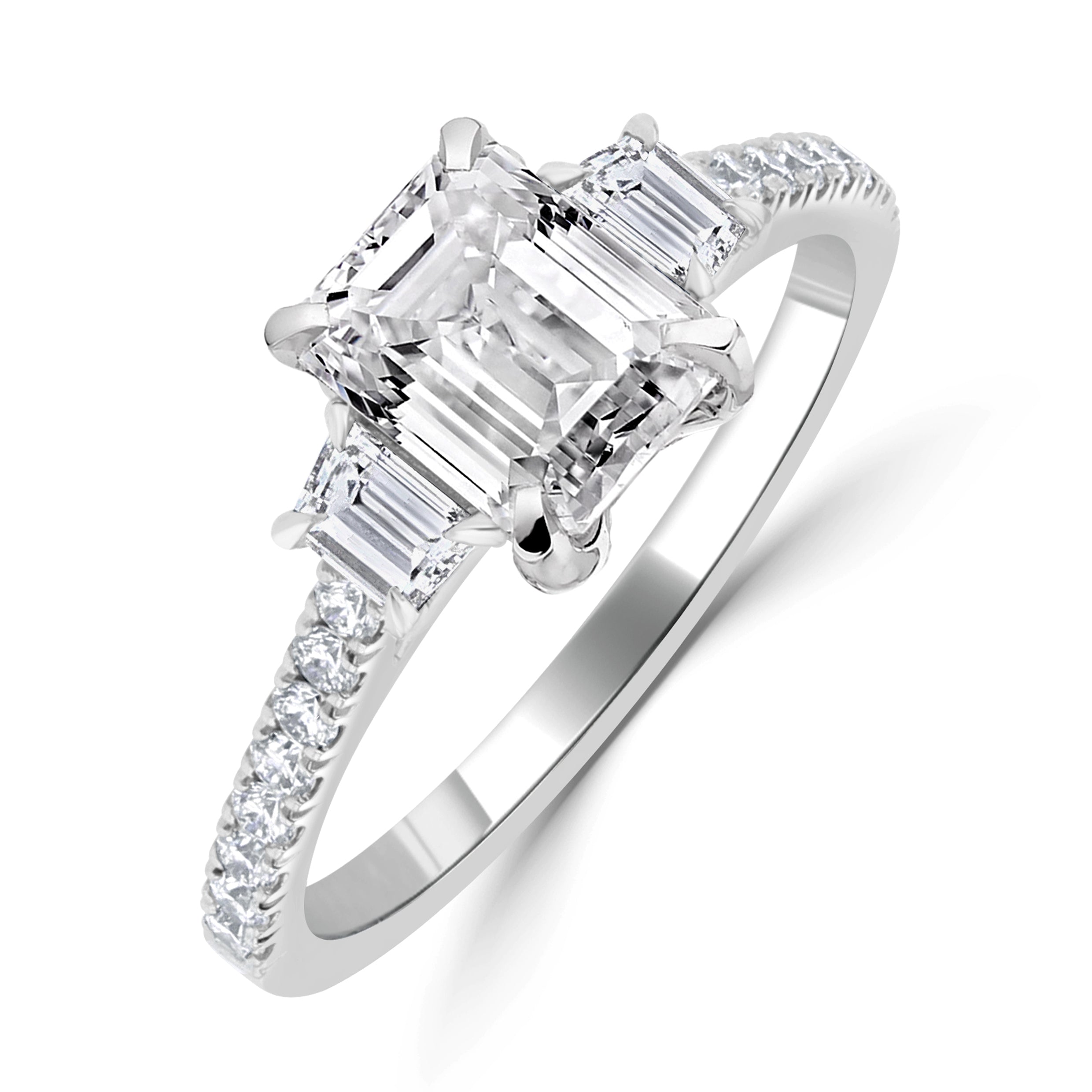 Emerald Cut Diamond Engagement Ring