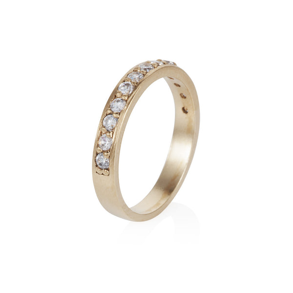 Pettia 18ct gold plated sterling silver eternity stacker ring