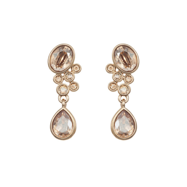 Titania 18ct gold plated SWAROVSKI Crystal cascade drop earrings