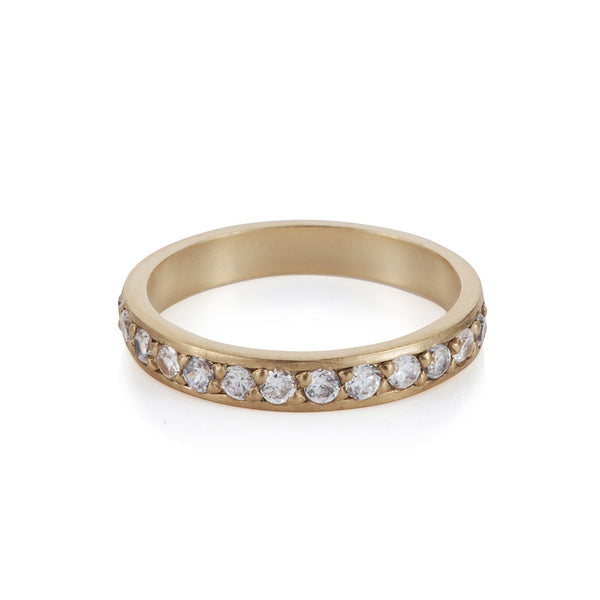 Pettia 18ct gold plated sterling silver eternity stacker ring