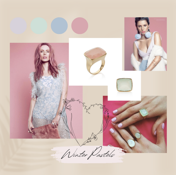 Nadira 18ct gold plated Rose Quartz faceted freeform dress ring