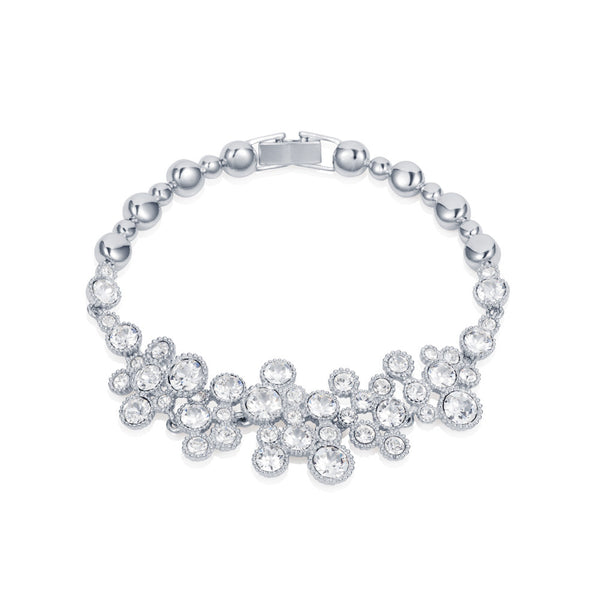 Titania Rhodium Plated SWAROVSKI Crystal Bubble Bracelet