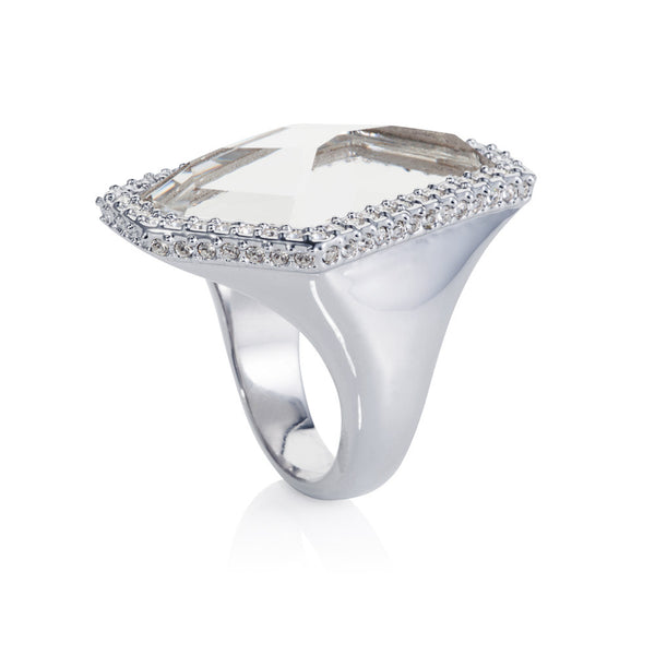 Titania grand galactic cut ring with accent